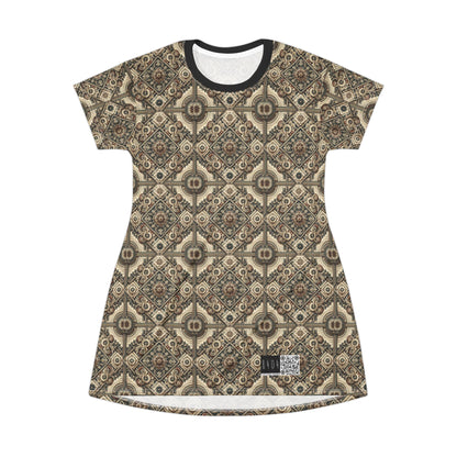 Graphic Workwear Capsule Artisanal Workwear Fusion T-Shirt Dress - 8404 Design-61