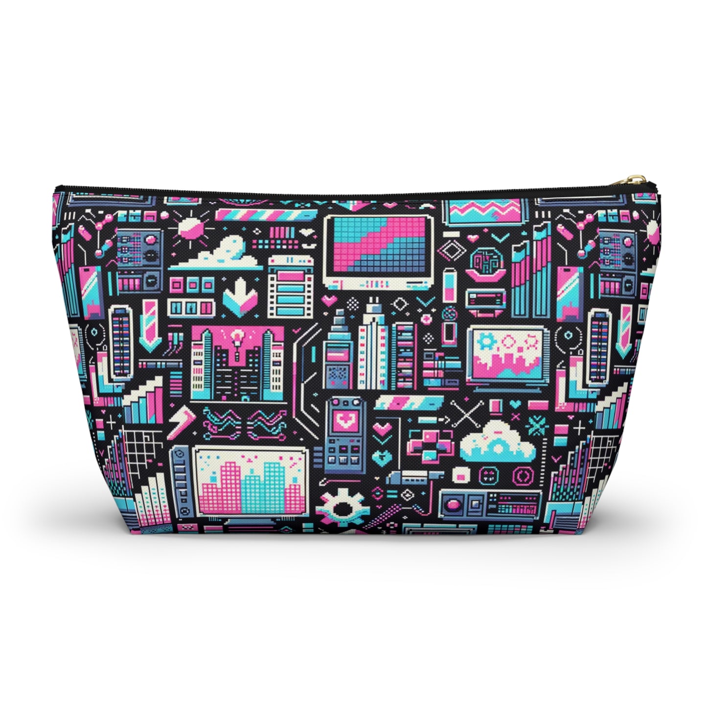 Digital Rebellion Youthful Streetwear with a Rebellious Digital Twist Accessory Pouch W T-bottom - 8404 Design-71