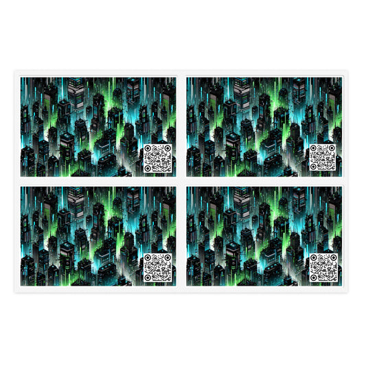 Tech Noir Aesthetic Futuristic Cyberpunk Sticker Sheets - 8404 Design-56