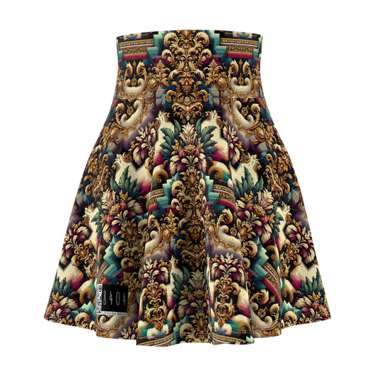 Digital Renaissance Modern Baroque Fusion Women's Skater Skirt - 8404 Design-60
