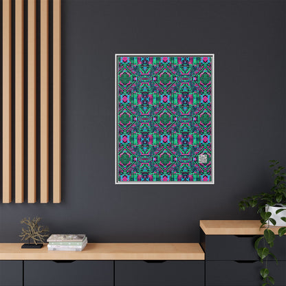 Digital Glitch Vibes Tech-Inspired Streetwear Matte Canvas, Framed (multi-Color) - 8404 Design-71 A