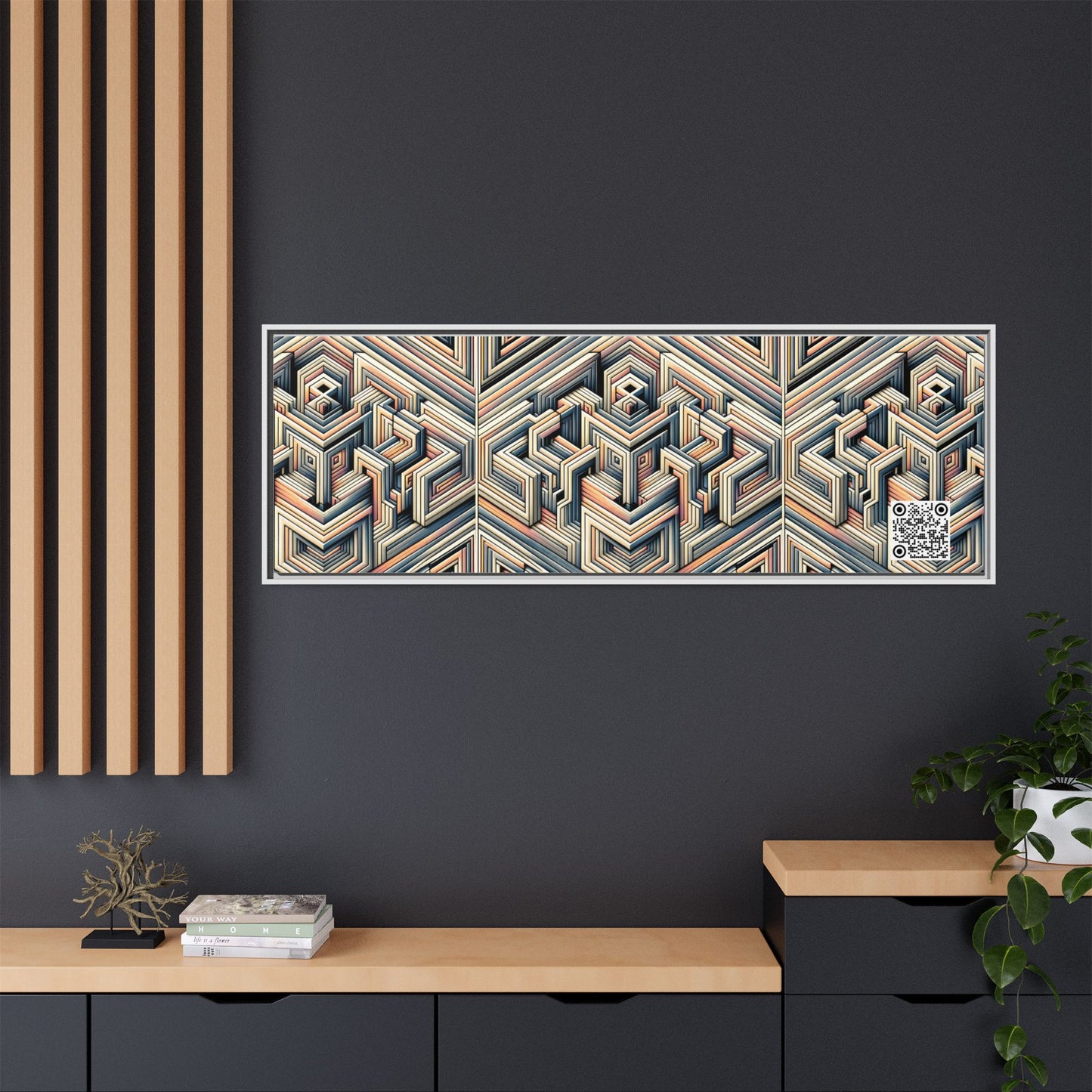 Tech Illusion Graphics Futuristic Artistry Matte Canvas, Framed (multi-color) - 8404 Design-52 B