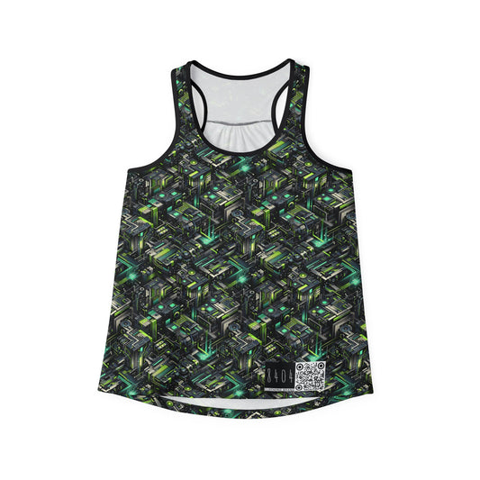 Tech-Infused Graphics Tech-Forward Streetwear Women's Tank Top - 8404 Design-47
