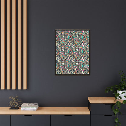 Digital Street Art Urban Street Style Matte Canvas, Framed (multi-color) - 8404 Design-74 A