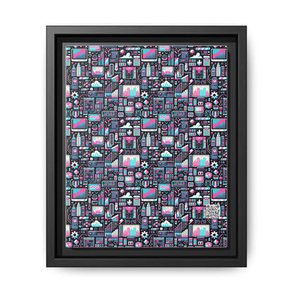 Digital Rebellion Youthful Streetwear with a Rebellious Digital Twist Matte Canvas, Framed (multi-color) - 8404 Design-71 B
