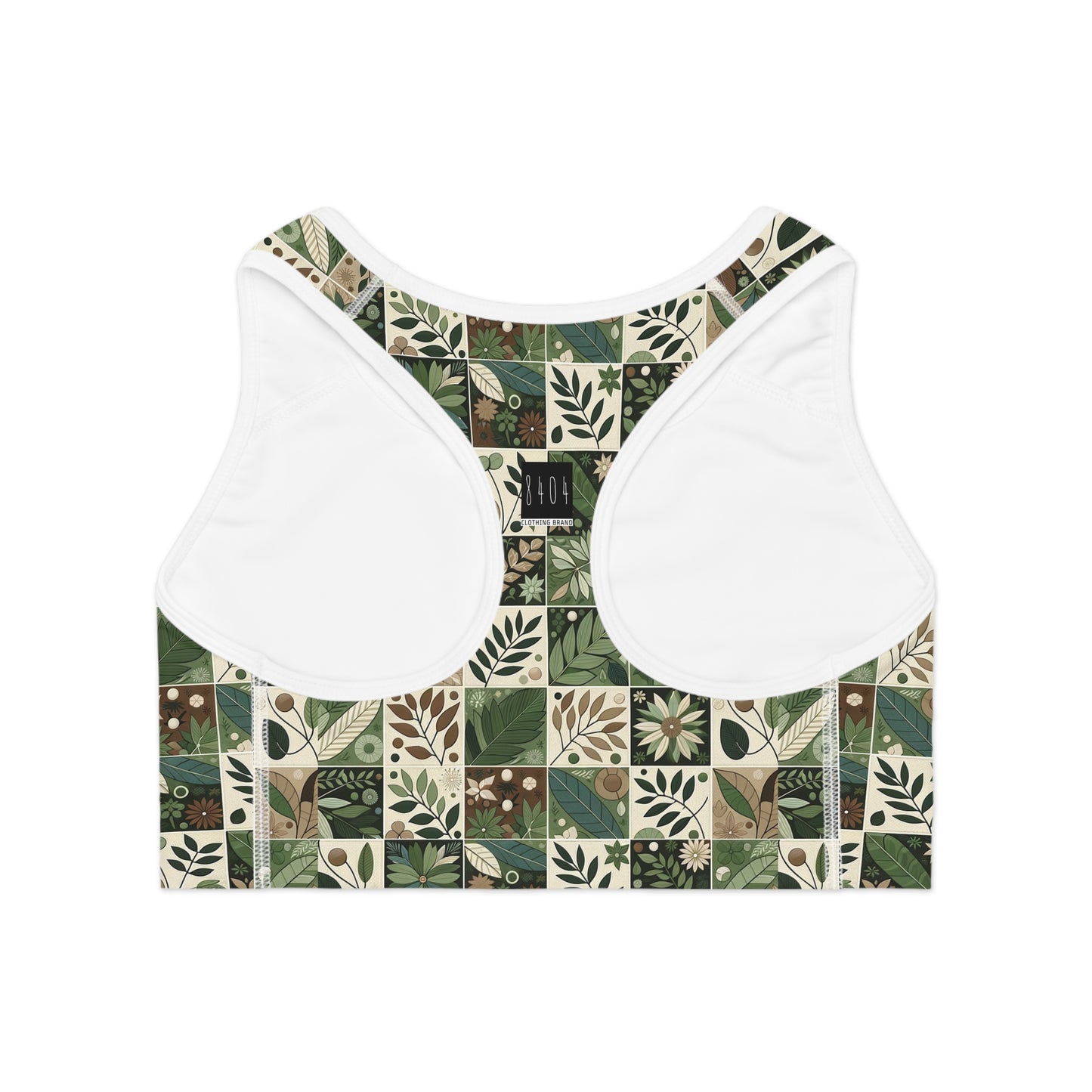Streetwear Sustainability Environmentally Conscious Streetwear with a Natural Aesthetic Sports Bra - 8404 Design-57