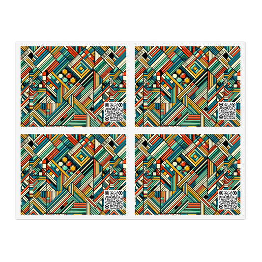 Abstract Graphic Art Modern Artistic Expression Sticker Sheets - 8404 Design-67