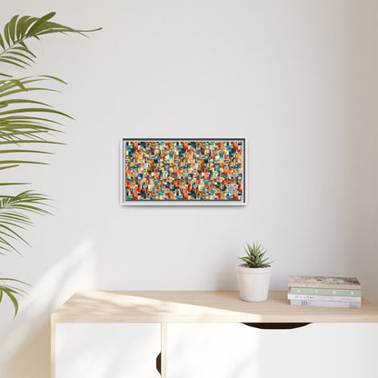 Digital Artistic Expression Artistic Streetwear Matte Canvas, Framed (multi-Color) - 8404 Design-46 B