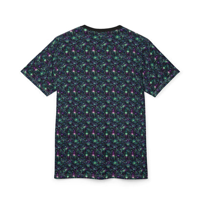 Tech Noir Aesthetics Tech-Forward Urban Dystopia Unisex Cut & Sew Tee - 8404 Design-43
