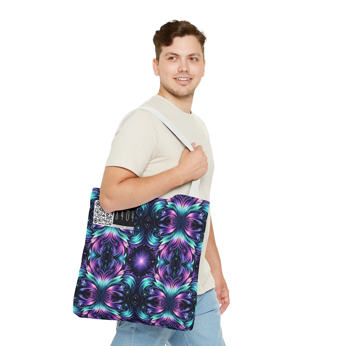 Iridescent Dream Futuristic Tech Tote Bag - 8404 Design-60