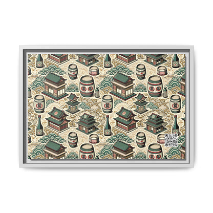 Cultural Artisanal Fusion Contemporary Cultural Elegance Matte Canvas, Framed (multi-Color) - 8404 Design-68 B