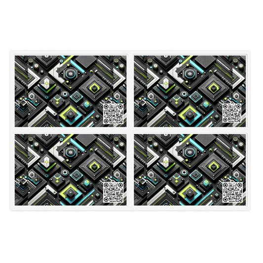 Tech-Infused Activewear Modern Tech Minimalism Sticker Sheets - 8404 Design-49