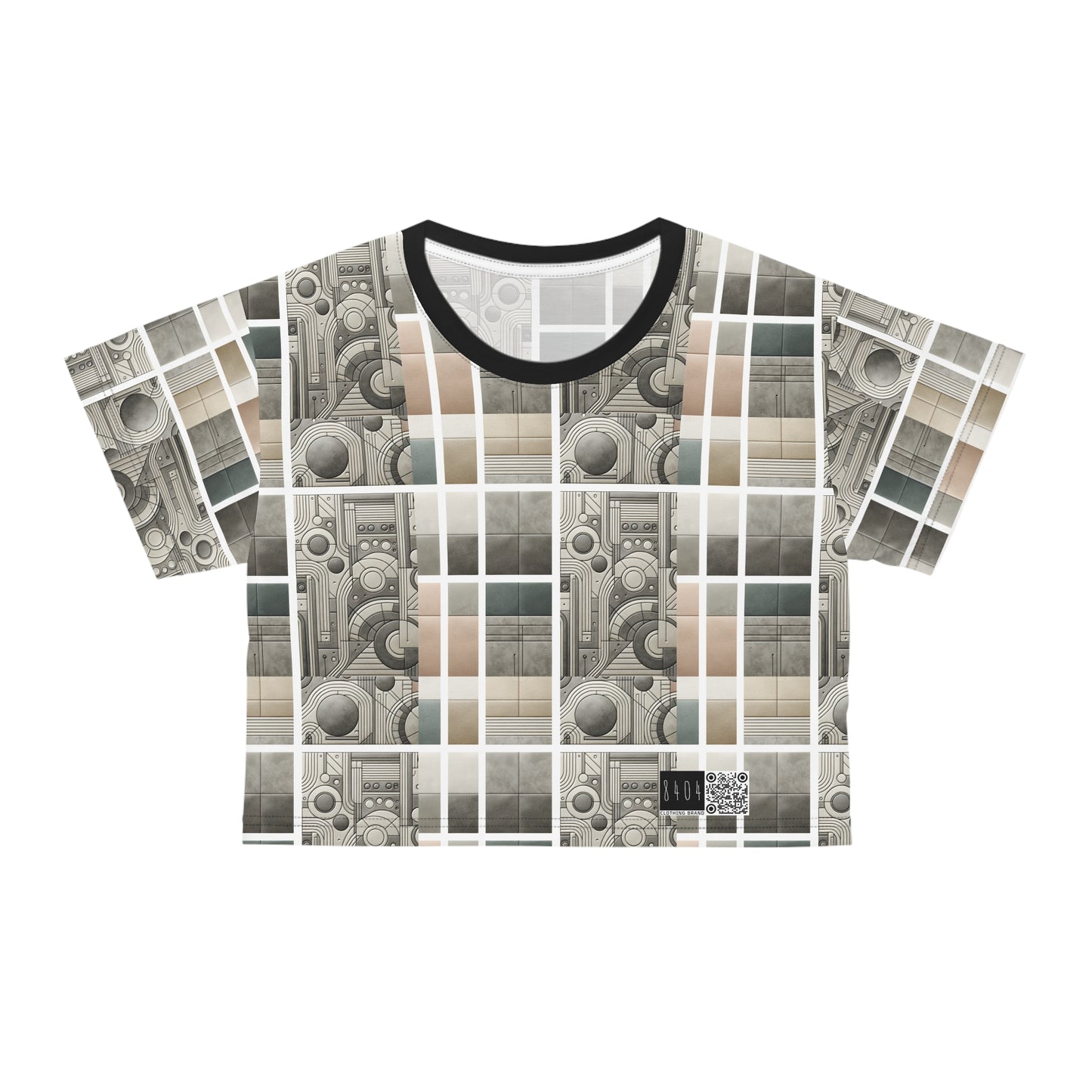 Tech Utility Chic Tech-Forward Minimalist Crop Tee - 8404 Design-59