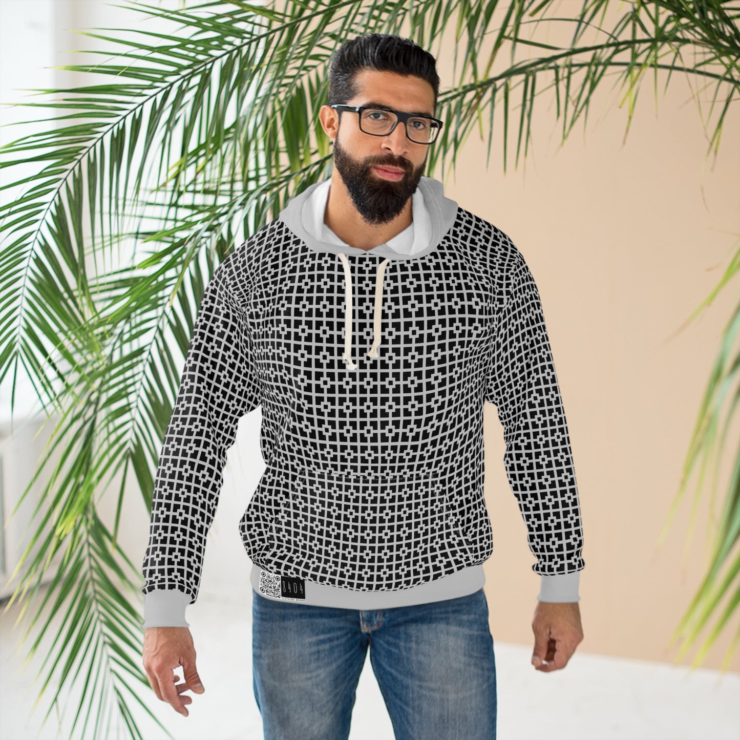 8404 Unisex Adult's "classy" in Silver Fashion Pullover Hoodie