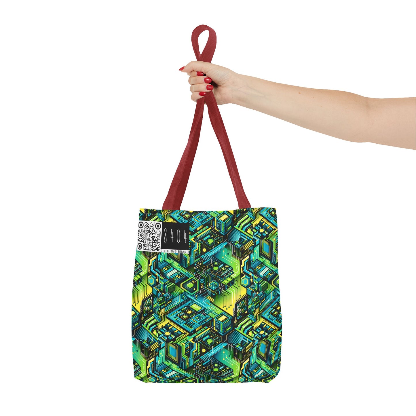 Tech-Infused Neon Tech-Forward Streetwear Tote Bag - 8404 Design-38