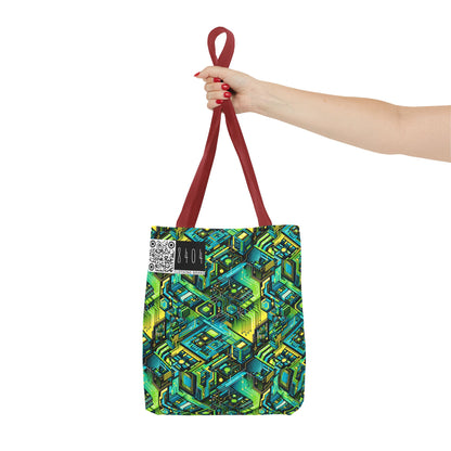 Tech-Infused Neon Tech-Forward Streetwear Tote Bag - 8404 Design-38