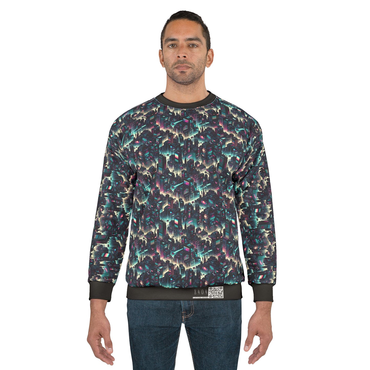 Digital Rebellion Tech-Inspired Streetwear Sweatshirt - 8404 Design-51
