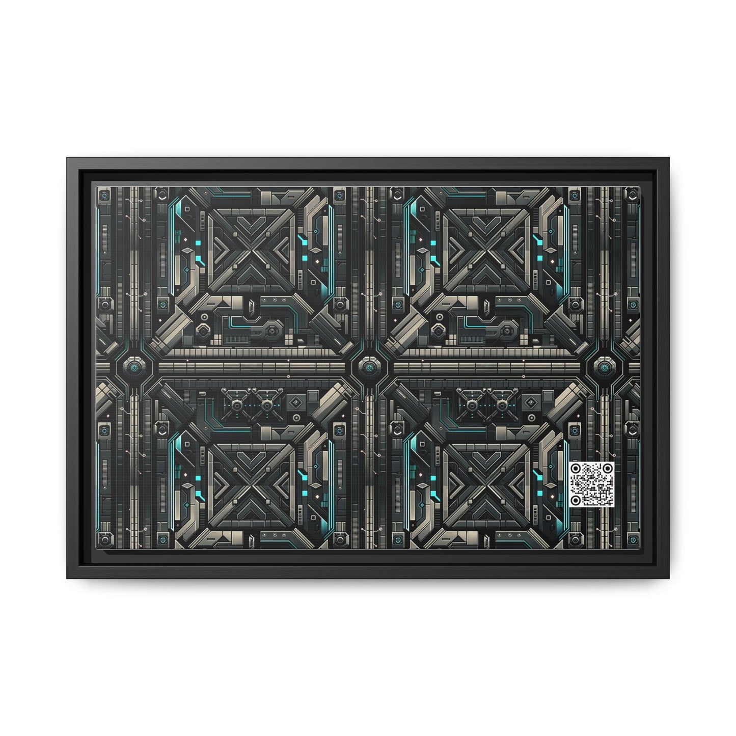 Tech Noir Futuristic Tech Aesthetic with a Dark Twist Matte Canvas, Framed (multi-color) - 8404 Design-59 B