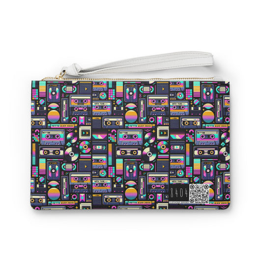 Digital Nostalgia Tech-Inspired Retro Fusion Clutch Bag - 8404 Design-48