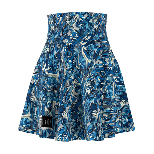 Tech Urban Camo Tech-Forward Streetwear With a Futuristic Military Edge Women's Skater Skirt - 8404 Design-39