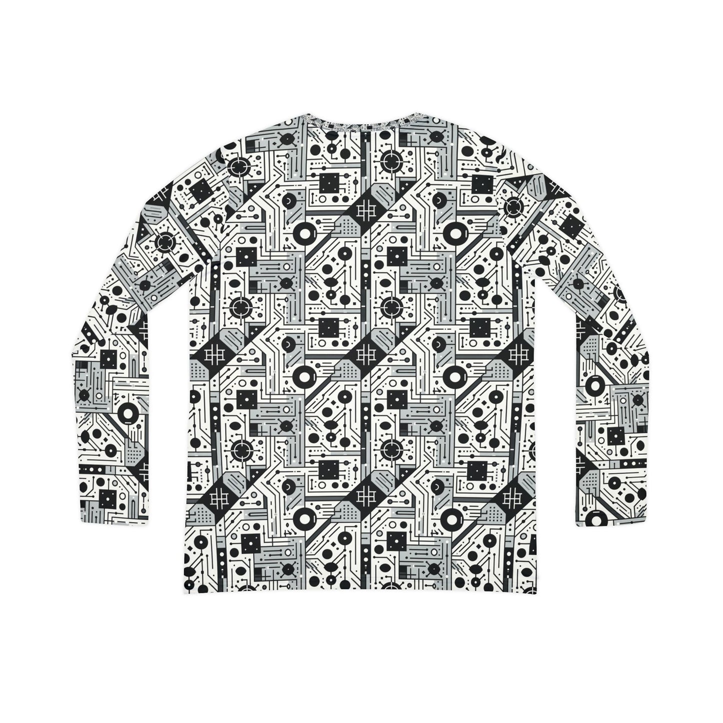 Digital Minimalism Minimalist Tech Women's Long Sleeve V-Neck Shirt - 8404 Design-48