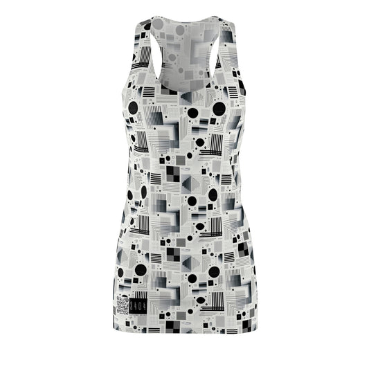 Digital Minimalism Minimalist Tech Women's Cut & Sew Racerback Dress - 8404 Design-60