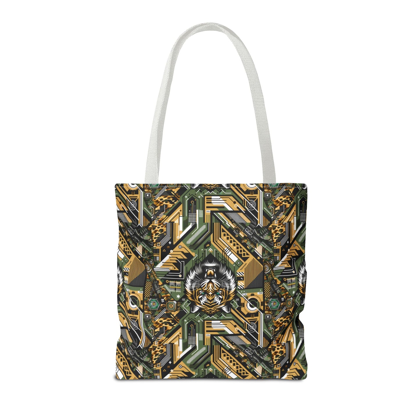 Neo-Camo Fusion Tech-Forward Streetwear Tote Bag - 8404 Design-58