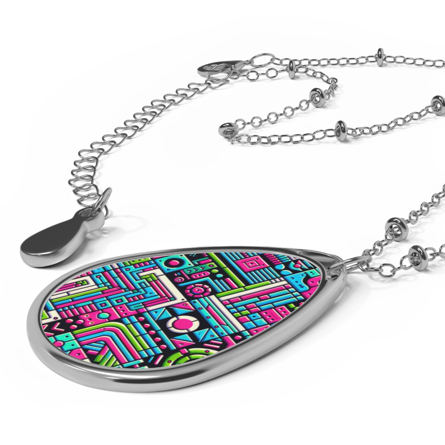 Neon Street Pop Vibrant and Eye-catching Oval Necklace - 8404 Design-62