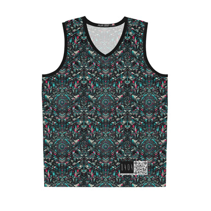 Digital Rebellion Tech-Inspired Streetwear Basketball Jersey - 8404 Design-54
