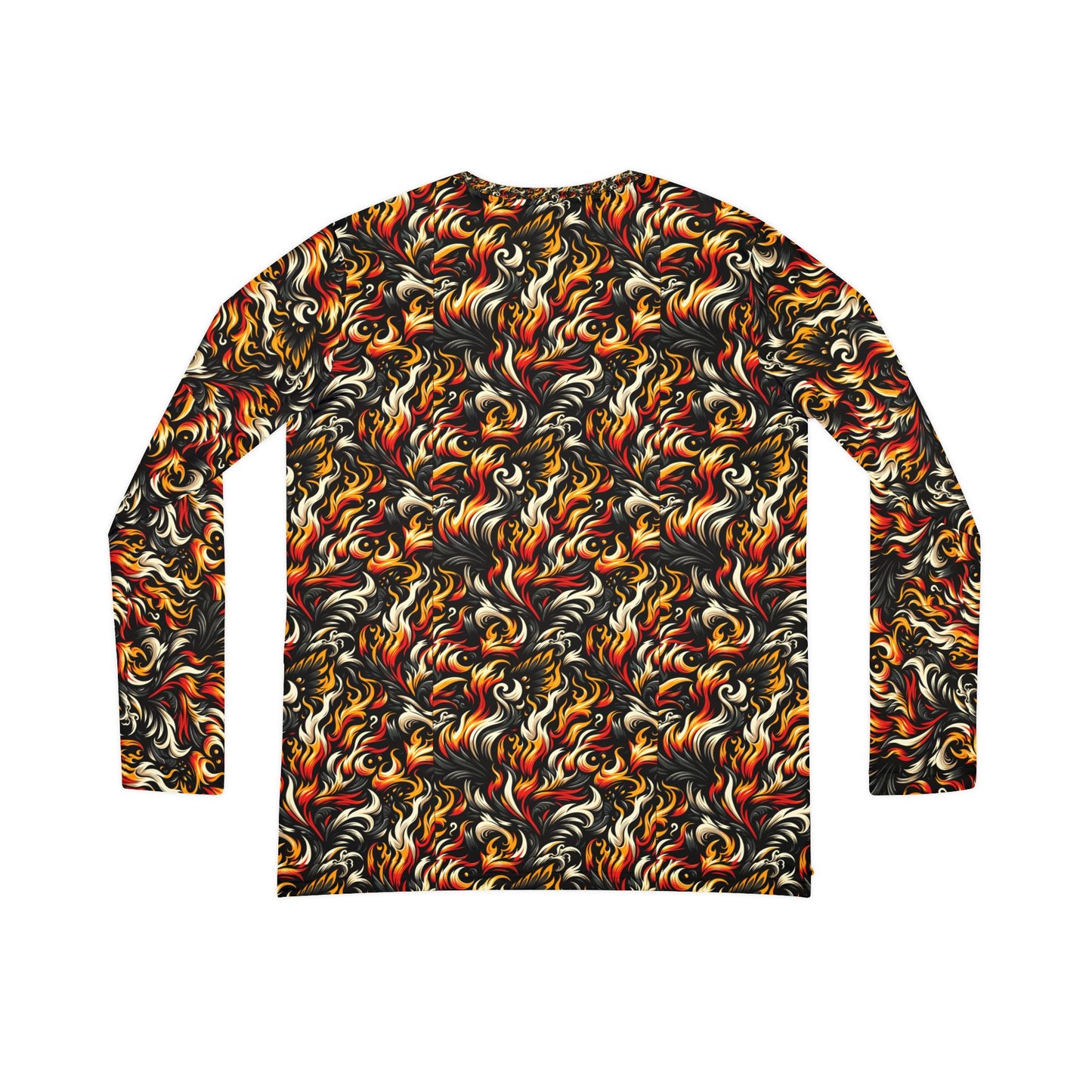Fire & Flames Bold Streetwear Statement Women's Long Sleeve V-Neck Shirt - 8404 Design-55