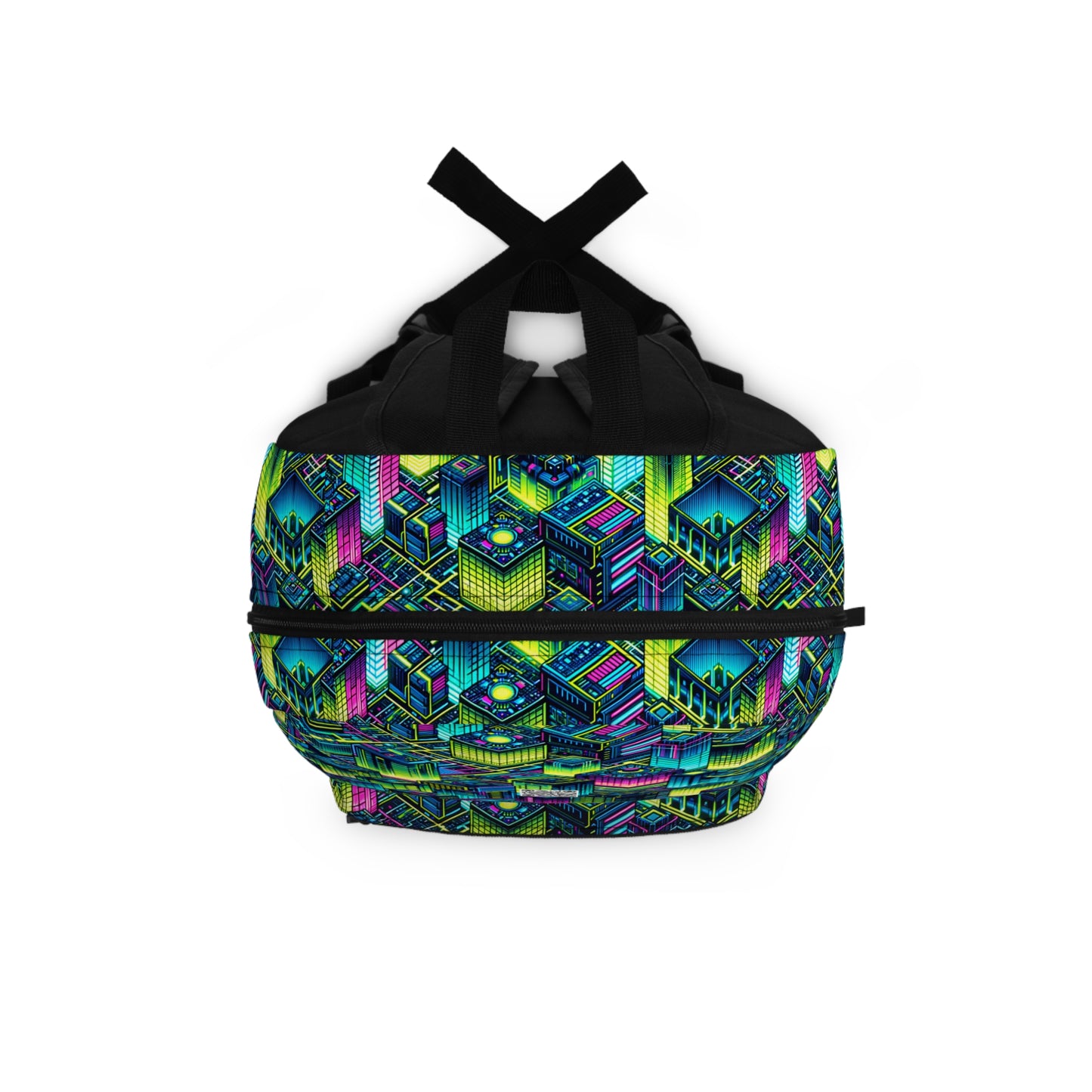 Tech-Infused Neon Tech-Forward Streetwear Backpack - 8404 Design-65