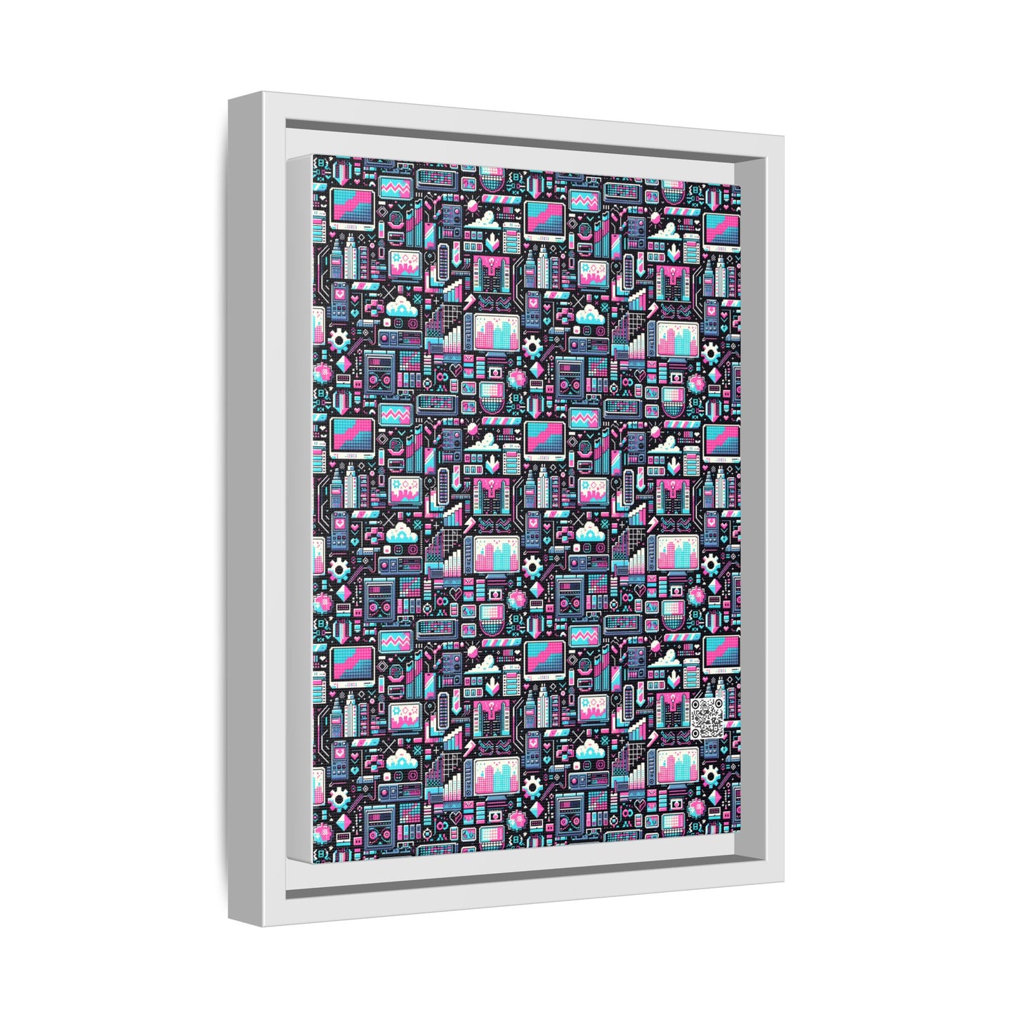 Digital Rebellion Youthful Streetwear with a Rebellious Digital Twist Matte Canvas, Framed (multi-color) - 8404 Design-71 A