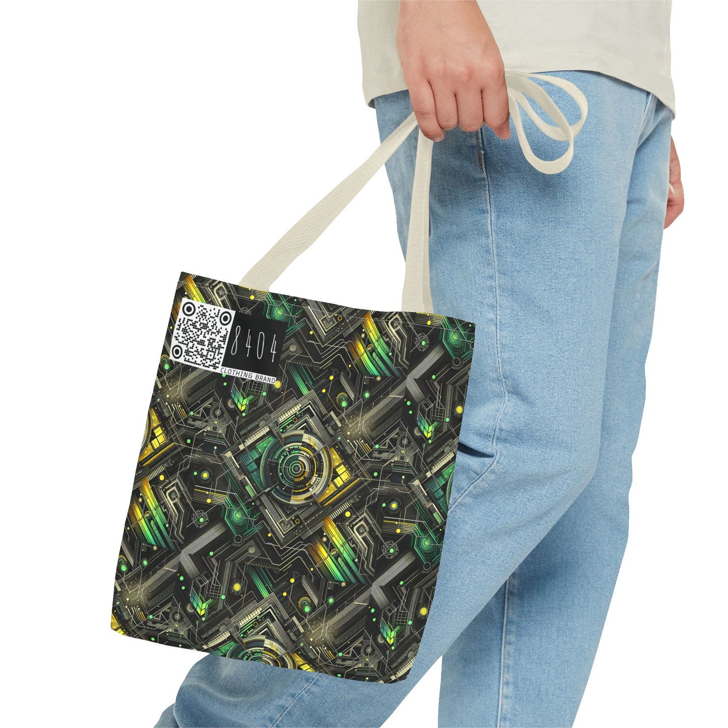 Tech Noir Graphics Tech-Inspired Streetwear Tote Bag - 8404 Design-57