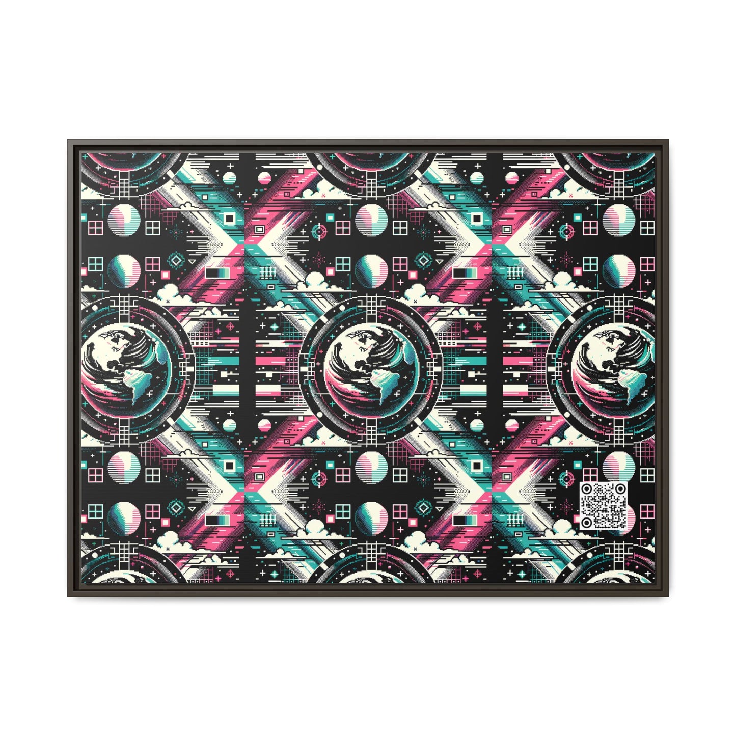 Digital Artistry Digital-native Streetwear Matte Canvas, Framed (multi-color) - 8404 Design-62 A