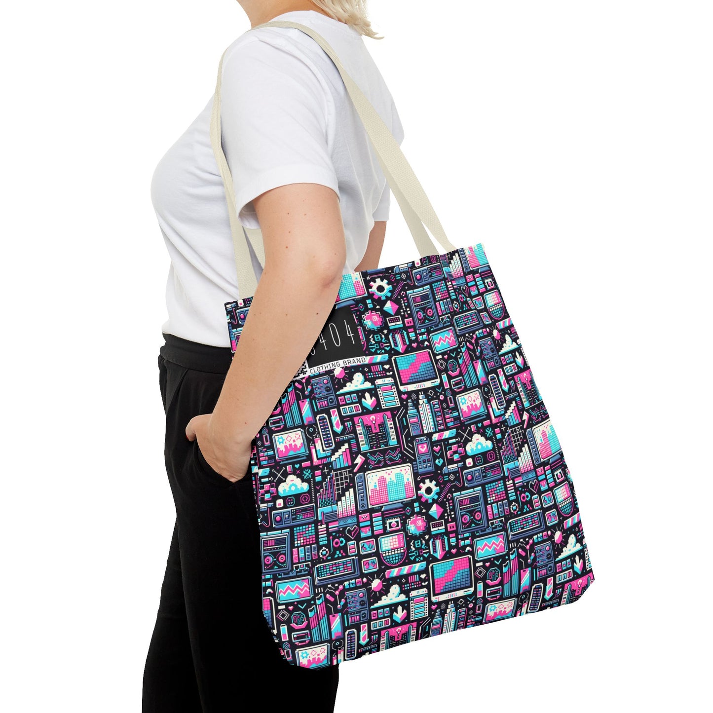 Digital Rebellion Youthful Streetwear with a Rebellious Digital Twist Tote Bag - 8404 Design-71