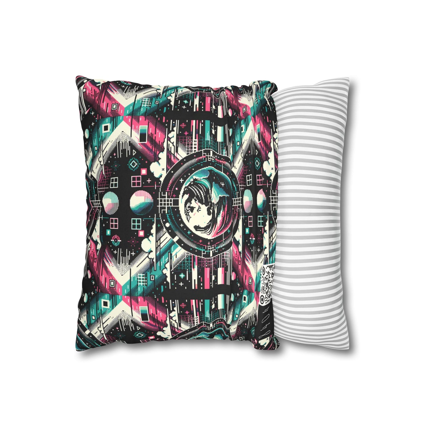 Digital Artistry Digital-native Streetwear Faux Suede Square Pillowcase - 8404 Design-62