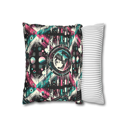Digital Artistry Digital-native Streetwear Faux Suede Square Pillowcase - 8404 Design-62