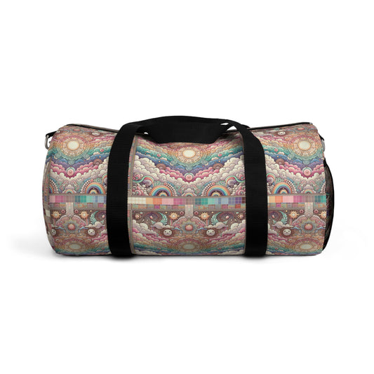Digital Dreamland Whimsical and Nostalgic Streetwear With a Digital Twist Duffel Bag - 8404 Design-56