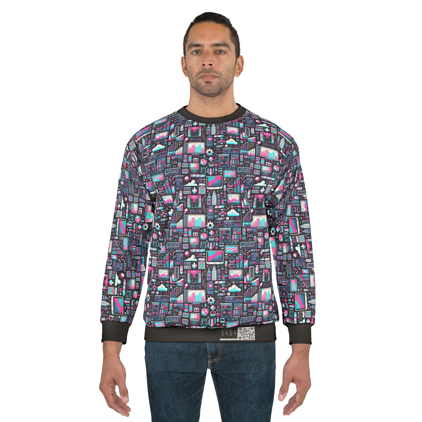 Digital Rebellion Youthful Streetwear with a Rebellious Digital Twist Sweatshirt - 8404 Design-71