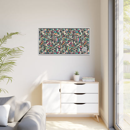 Digital Street Art Urban Street Style Matte Canvas, Framed (multi-color) - 8404 Design-74 B