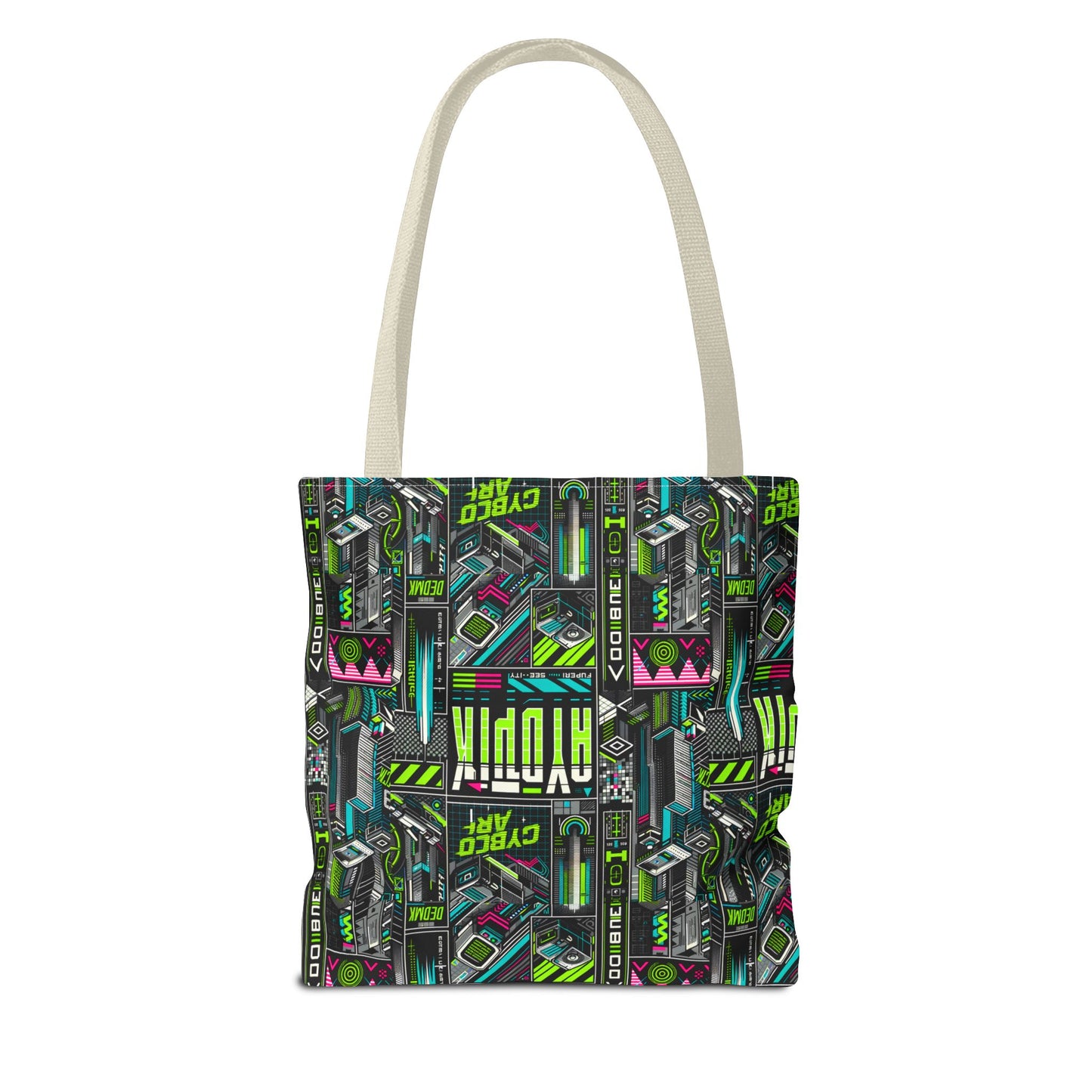 Tech-Forward Graphics Tech-Inspired Streetwear Tote Bag - 8404 Design-46
