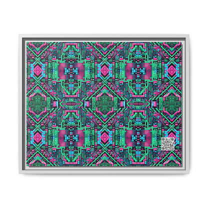 Digital Glitch Vibes Tech-Inspired Streetwear Matte Canvas, Framed (multi-Color) - 8404 Design-71 A