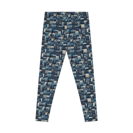 Tech-Inspired Utility Tech-Forward Streetwear With Utilitarian Edge Stretch Leggings - 8404 Design-44