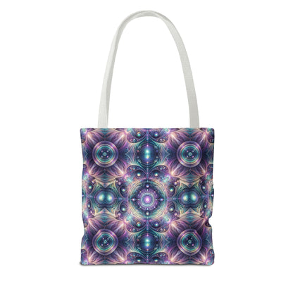 Iridescent Tech Fusion Tech-Forward Streetwear Tote Bag - 8404 Design-61