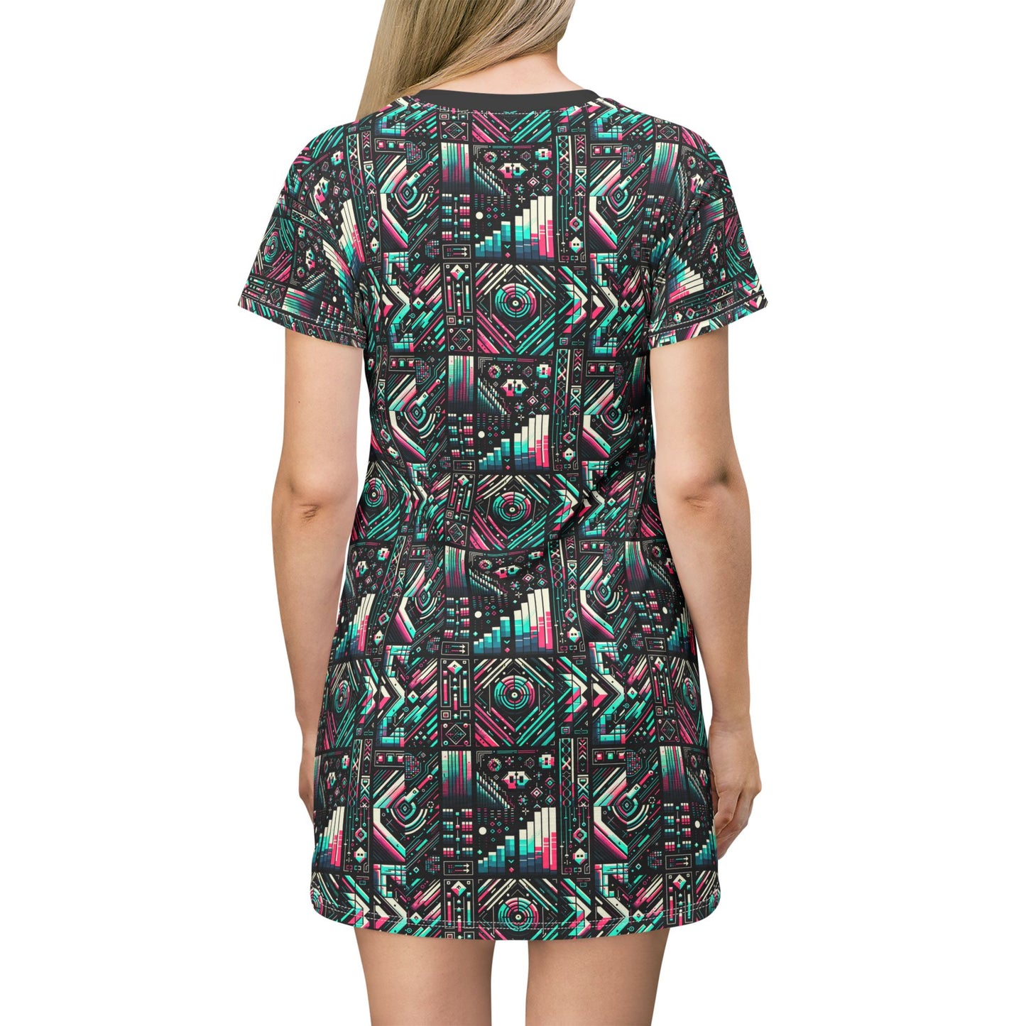 Digital Artistry Digital-native Streetwear T-shirt Dress - 8404 Design-60