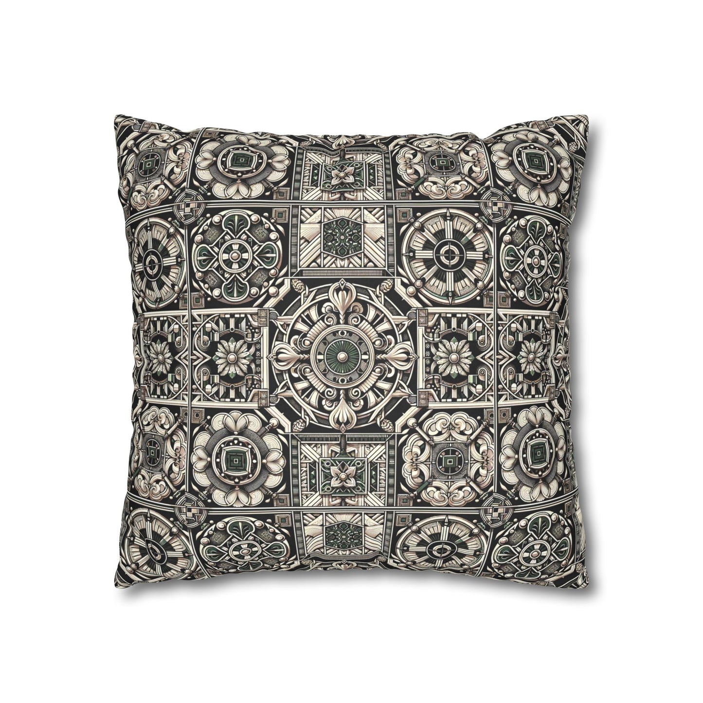Cyber Garden Party Tech Garden Extravaganza Faux Suede Square Pillowcase - 8404 Design-45