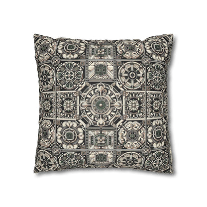 Cyber Garden Party Tech Garden Extravaganza Faux Suede Square Pillowcase - 8404 Design-45