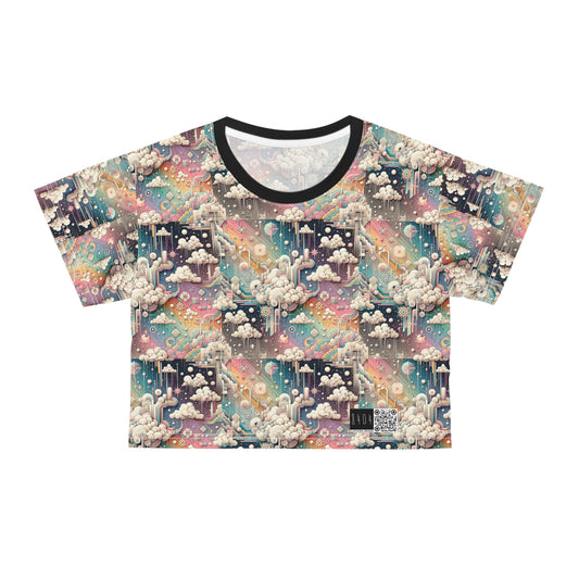 Digital Dreamland Whimsical and Nostalgic Streetwear With a Digital Twist Crop Tee - 8404 Design-52