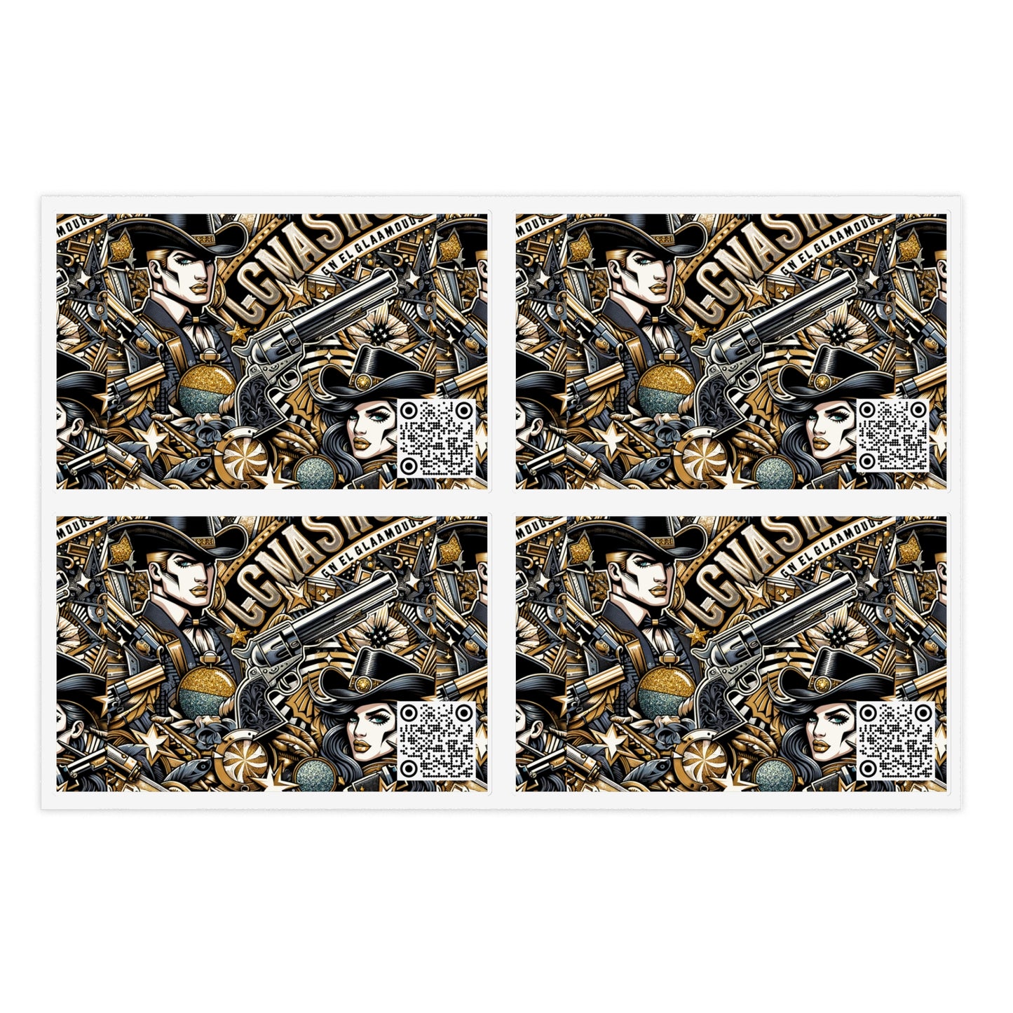 Cowboy Chic Revival Bold Western Glam Sticker Sheets - 8404 Design-46