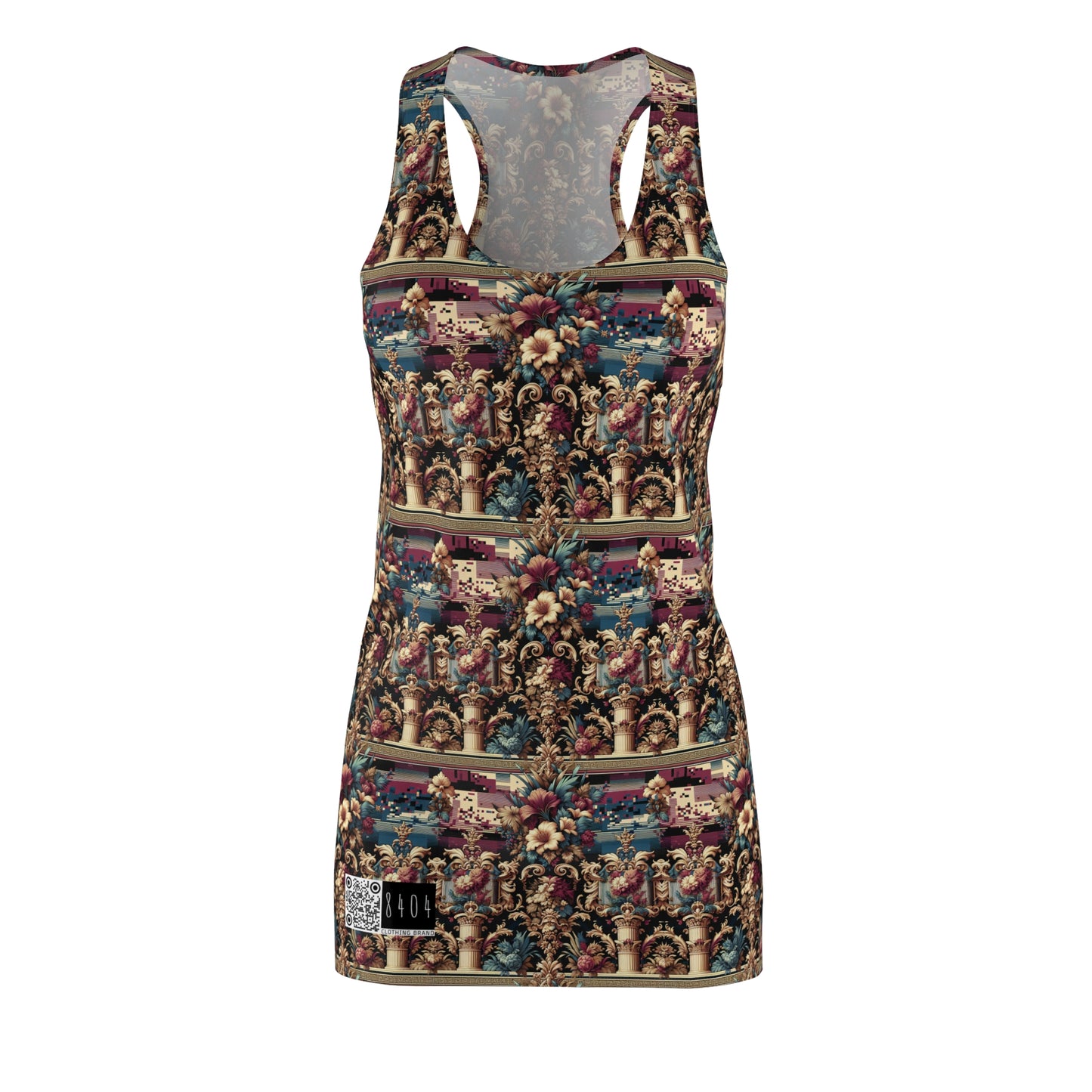 Digital Renaissance Modern Baroque Fusion Women's Cut & Sew Racerback Dress - 8404 Design-58